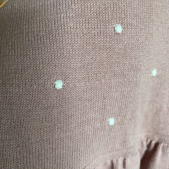 H&M Pink Swiss Dot Sweater Dress Girls' 3/4T - Picture 7 of 8